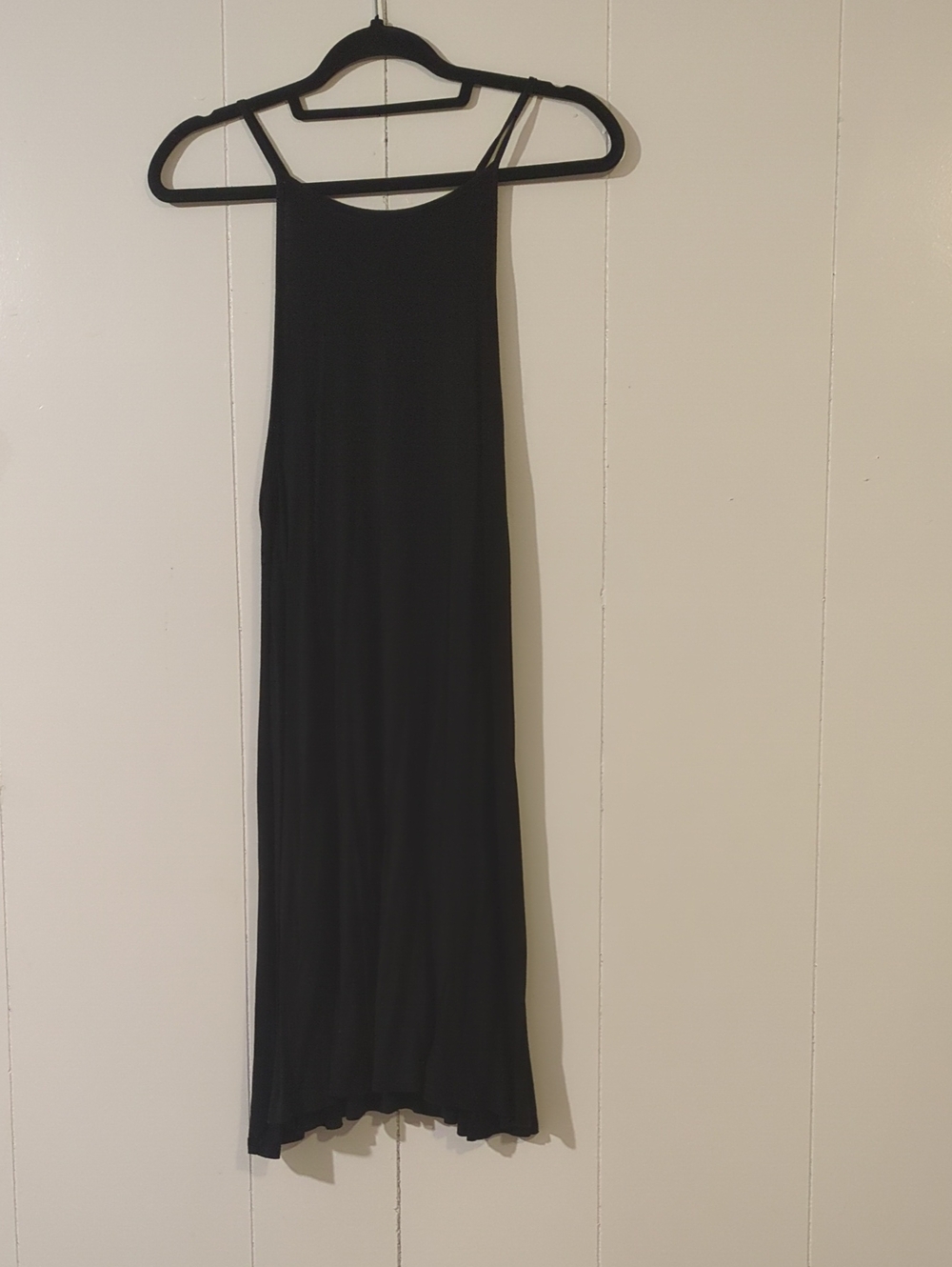 Nostalgia Black Slip Dress with Thin Straps